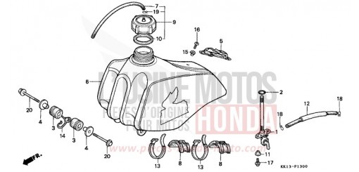 SERBATOIO CARBURANTE (XR250RE/RF) XR250RF di 1985